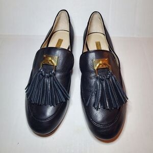 Louise  et Cie Women's Size 5.5 Black Leather Tassel Loafers  Shoes